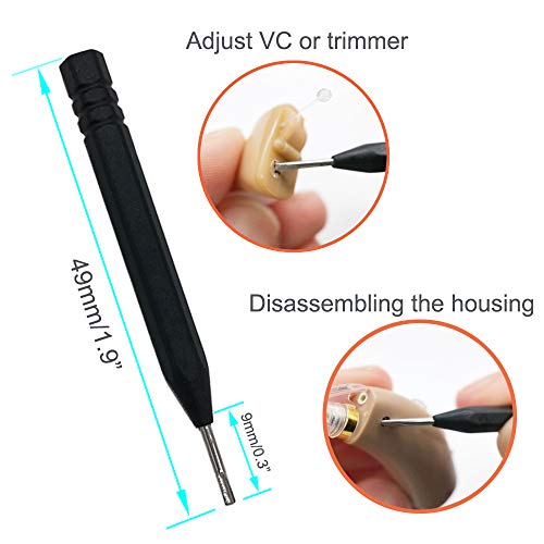 8-Piece Hearing Aid Cleaning Brush Tools Kit with Carry Case, Gray (Gray) | Works on hearing aids, earbuds and headphones;Portable carry case for travel - color: Gray