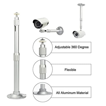 FEELIN Speaker Stand Projector Wall Mount Speaker Stand Ceiling Bracket Metal Bracket Adjustable 360 Degree Projector Stand Media Stand Audio-Video Shelving (Color : B) - color: B