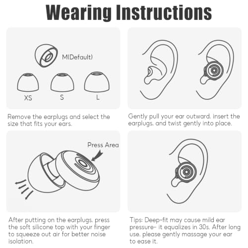 58-26dB Dual Mode Noise Cancelling Ear Plugs for Sleeping, Ear Protection – Flexible Soft Silicone Reusable Earplugs for Side Sleepers, Concerts, Airplane and Focus, with Portable Case