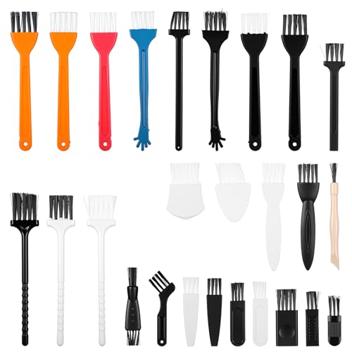 25 Pc Mini Keyboard Cleaning Brushe Kit,Electronic Dust Clean Brush | Small, Anti Static Cleaning Brush, with PP Handle, for Computer Motherboard, Keyboard Camera, Small Space