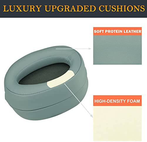 SOULWIT Replacement Earpads for Sony h.Ear on MDR-100A (MDR100A), MDR-100AAP (MDR100AAP), MDR-H600A (MDRH600A) Headphones, Ear Pads Cushions with Noise Isolation Memory Foam (Green) - color: Green