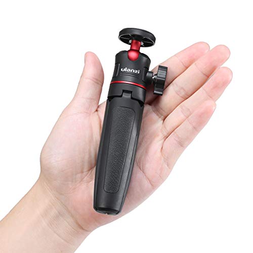 ULANZI MT-08 Mini Extension Pole Tripod for Phone Camera | Extends to 21.3in, Phone Holder Included w Cold Shoe Mount, 2-in-1 Tripod Grip, for iPhone Android Canon Sony - color: Black