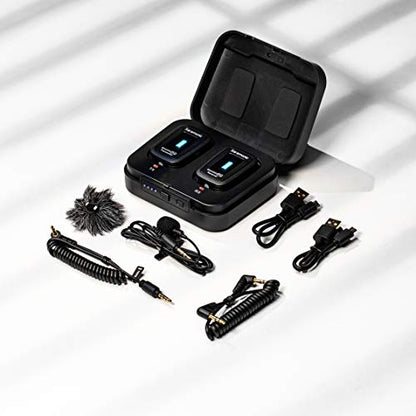Saramonic Advanced 2.4 GHz Wireless Clip-On Microphone System with Lavalier & Dual-Channel Receiver for Cameras, Mobile Devices and More (Blink 500 Pro B1), Black,1x TX - TRS/TRRS, BLINK500PROB1 - color: Blink500 Pro B1