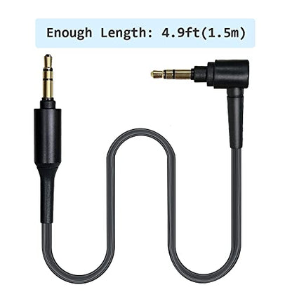 WH-1000XM4 Cable Compatible with Sony WH-1000XM5/WH-1000XM6(1.5M) | Cord Compatible with Sony WH-1000XM3 MDR-XB950BT MDR-XB950N1 MDR-ZX770BN MDR-1A WH-xb910n WH-CH700N Headphone - size: 1.5m