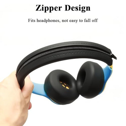 Adhiper Solo3 Ear Pads & Ear Covers & Headband Cover for Beats Solo 3 & Solo 2 Wireless Headphones, Protein Leather Solo3 Earpad Replacement Accessories Silicone Sweat Covers - Black - color: Black