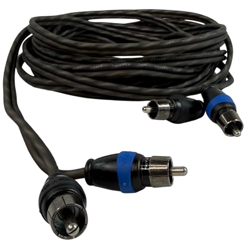 Sky High Car Audio Twisted 2 Channel RCA Cable OFC, Audio Interconnect for Amplifiers & Car Audio Systems (Multiple Lengths) (18 Feet) - size: 18 Feet