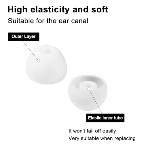Adhiper Replacement Ear Tips for Beats Powerbeats Pro Earbuds, White - color: White