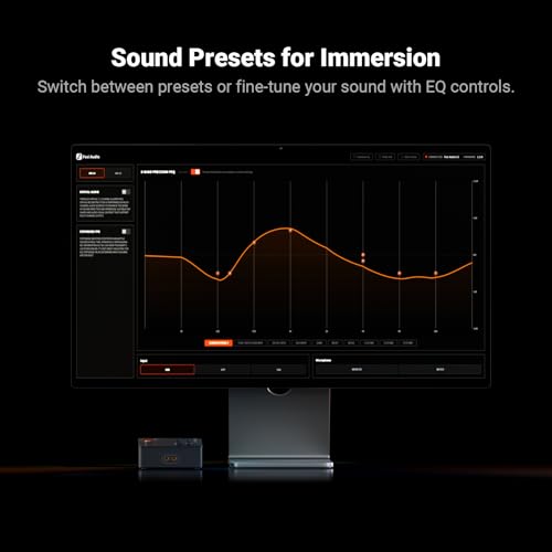 Fosi Audio C3 Gaming DAC Amp for PC, USB Headphone Amplifier with 7.1 Surround Sound, Desktop Volume Control, Footstep Enhancement, Compatible with PS5, Switch, Laptop, Headset for FPS