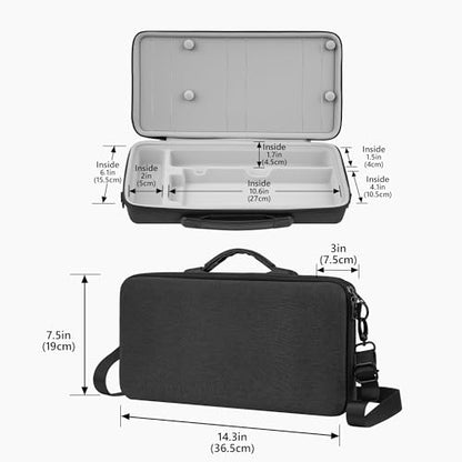 GEEKRIA Hard Shell Travel Case Compatible with Osee GoStream Deck/GoStream Deck Pro/GoStream Duet, Audio Video Mixer Switcher Carrying Bag (Dark Gray)