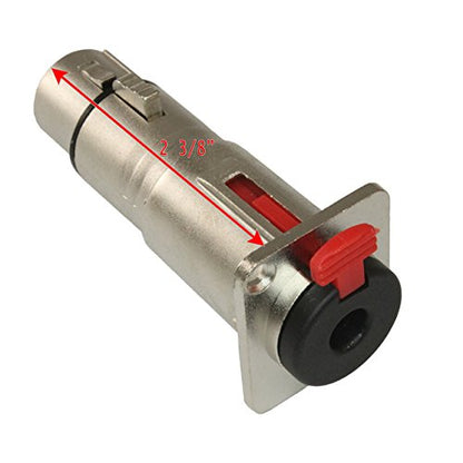 1/4 TRS to XLR Female Pass Through Panel Mount Jack - color: 1/4 TRS to XLR Female, size: 1 pack
