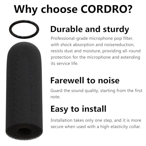 Microphone Cover for David Clark M7A Mic Cover, M-4 / M-7 / H10 / H20 /DC PRO-X2 / PRO-2 / DC ONE-X ENC Headset Aviation Microphone Replacement Pop Filter Protector, 3pack