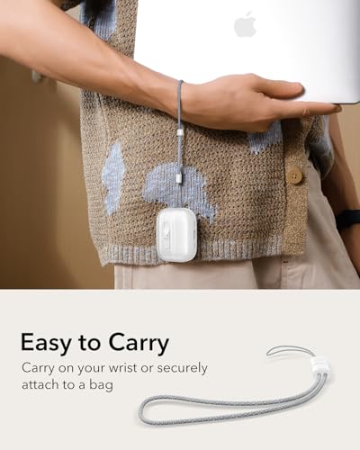 ESR for AirPods Pro 3 Case (2025), Compatible with MagSafe, White | Compatible with AirPods Pro 3 (USB-C Cable), Magnetic Lid, Full Drop Protection Cover with Lanyard - color: White, size: AirPods Pro 3 Case