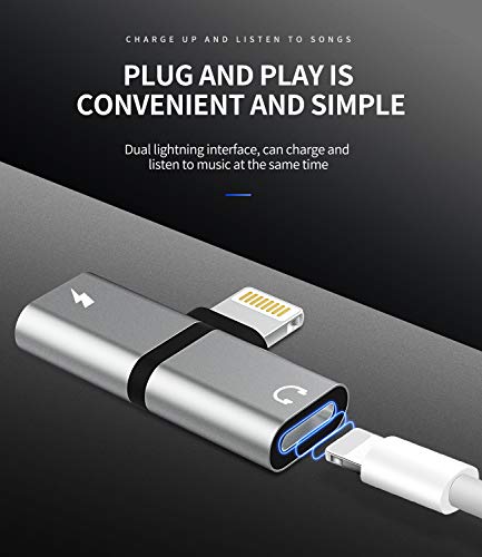 Zoyuzan Lightning to Audio Adapter, 4 in 1 Functionality, Compatible with iPhone 7 and Up, iPad and iPod, Copper Wire Audio Output, 12-Month Warranty