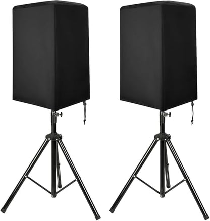 Speaker Cover, Outdoor Speaker Covers for PA/DJ Lightweight Powered Speaker, UV Protection Water Resistant Dustproof 210D Oxford Cloth Speaker Covers (2 PCS) (Black, 12 Inch) - size: 12 Inch