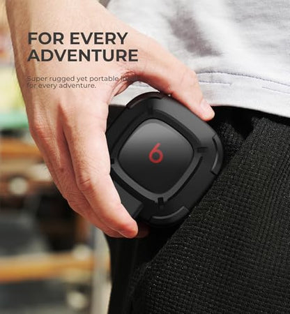 Dexnor Rugged Bumper Case for Beats Fit Pro (2021) Cases with Secure Lock, Shockproof Clear Cover with Carabiner & Keyring for Beats Fit Pro 2021 Black - color: black