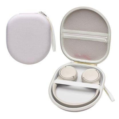 Headphone Headset Case Compatible with Soundcore by Anker Q20i/JLab/TALIX H30/JBL Tune 510BT 720BT 520BT 770NC/Sony WH-CH520 WH-CH720N/BERIBES/KVIDIO Wireless On-Ear Headphones,Cream - color: Light Khaki