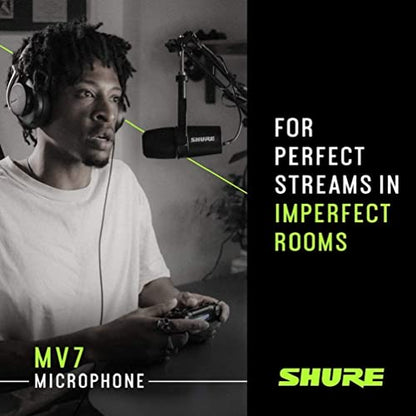Shure MV7 USB Podcast Microphone - Silver - color: Silver