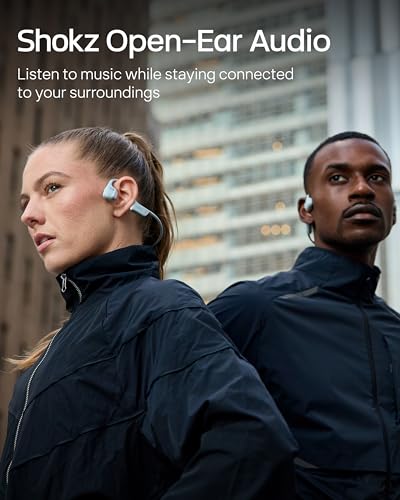 SHOKZ OpenRun Pro 2 Bone Conduction Bluetooth Sport Headphones, Silver | Bundle with Reflective Strip；Open-ear awareness; DualPitch premium sound；Smart Mic; IP55; 12H battery; Running/cycling/hiking - color: Silver, size: Standard