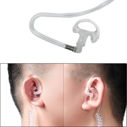 Replacement Clear Acoustic Coil Tube Compatible with Motorola Kenwood Baofeng Midland HYT Vertex Cobra Icom Walkie Talkie Two Way Radio Acoustic Tube Earpiece,10PCS ﻿