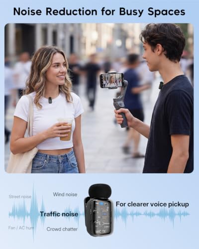 ZealSound Mini Wireless Lavalier Microphone for iPhone, iPad & Android - color: Black