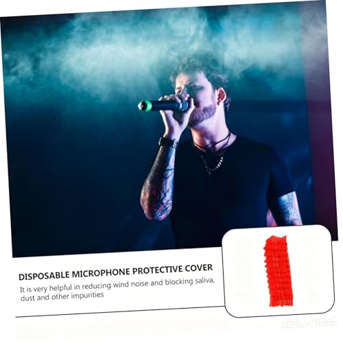 100 Pairs Nonwoven Microphone Protector Covers for Handheld Mics