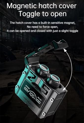 M25 Wireless Earbuds with LED Display, Touch Control, Noise Reduction, Waterproof, Stereo in-Ear Headphones