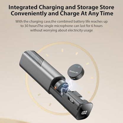 Wireless Lavalier Microphone USB-C Clip-On Mic 2.4GHz | Record clear voice wirelessly for vlogging, interviews, live streaming, online teaching and content creation.