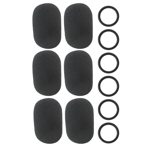 New 6-Pack Foam Windscreen Compatible with HyperX Cloud Chat Headset Microphone, High-Density Pop Filter Replacement Covers