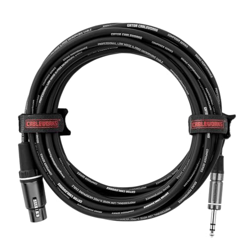 By Gator Cases Composer Series Deluxe 10 Foot XLR Female to TRS Cable, (GCWC-XLR-10FTRS) - size: 10 Feet, style: TRS/XLR Female
