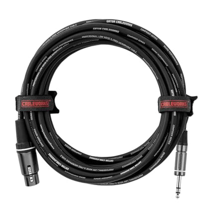 By Gator Cases Composer Series Deluxe 10 Foot XLR Female to TRS Cable, (GCWC-XLR-10FTRS) - size: 10 Feet, style: TRS/XLR Female