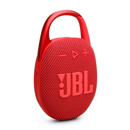 JBL Clip 5 - Ultra-Portable, Waterproof & Dustproof Bluetooth Speaker, Big JBL Pro Sound with Punchy bass, Integrated Carabiner, Up to 12 Hours of Play, Made in Part with Recycled Materials (Red) - color: Red