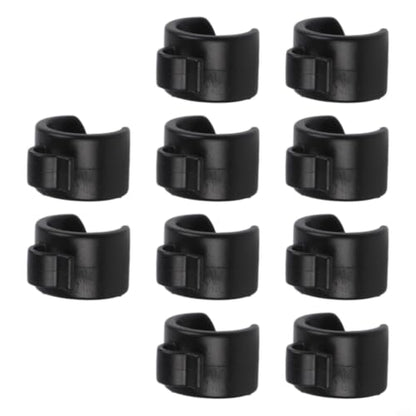 10 Pack Plastic Mic Cable Clips for Tripod Stand, ABS Microphone Wire Clamps Holder for Studio Desktop PC, Black Cable Management Organizers for 20-25mm Pipes(25mm) - size: 25mm