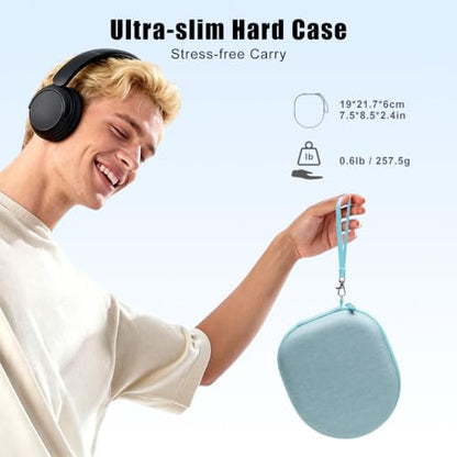 Headphone Headset Case Compatible with BERIBES/JLab JBuds Lux ANC/KVIDIO/JBL/Sony/Soundcore by Anker Wireless On-Ear Headphones, Green - color: Mint Green