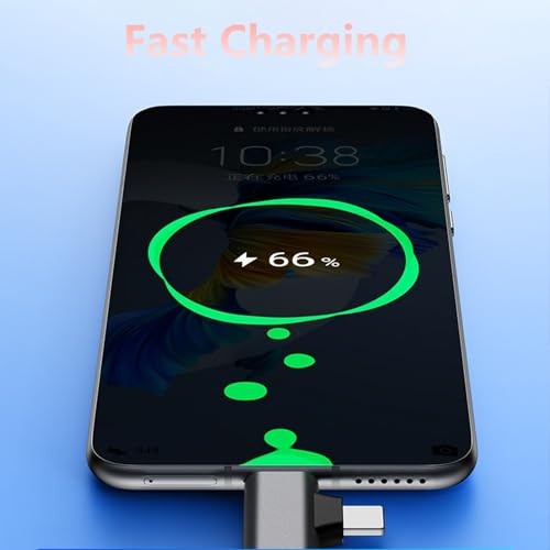 2 in 2 Light-ning USB C to 3.5mm Headphone and Charger Adapter, [MFi Certified] USB C to Aux Audio Jack with PD 60W Fast Charging Dongle, Headphone Adapter for i-Phone 16/15 14/13 Pro Max, Galaxy