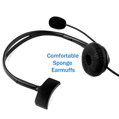 Retevis Overhead Walkie Talkie Headset, Boom Mic, for RT22/RT68/RT21/H777 | Adjustable Headband, 2 Pin, Compatible with Pxton, Baofeng, Kenwood Walkie Talkie, Walkie Talkie Earpiece with Mic (1 Pack)