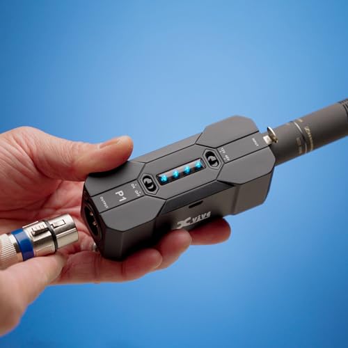 Xvive P1 Phantom Power Supply for Microphone Preamp,Condenser Microphones,Shotgun Mic,with XLR Cable - size: P1 with XLR