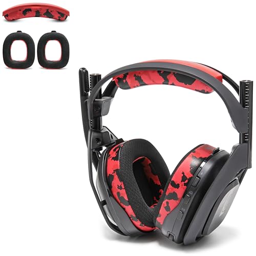 WC Mod Kit A50 - Earpads & Headband for Astro A50 Gen 4/5 / A50x | Made by Wicked Cushions | Cooling Gel Earpads and Matching Headband that offer Enhanced Comfort & Durability | Red Camo - color: Red Camo
