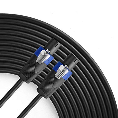Pro 50ft 12 Gauge Speakon to Speakon Male Audio Speaker Cable, Single - size: 50ft