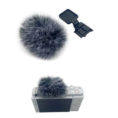 Secure Attachment Plush Cover for Hot Shoe Mount Ensuring Clear Voice Captures Outdoors Windproof Microphone Cover with Hot Shoe Mount Suitable - color: black boot black an
