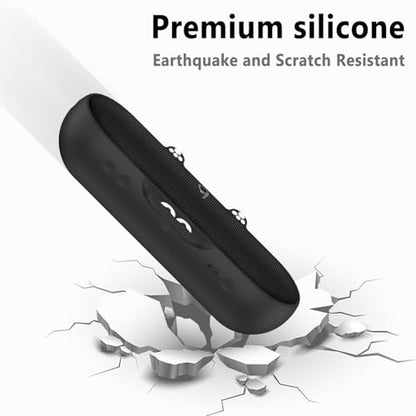 Geiomoo Silicone Case for Beats Pill (2024 Release) Speaker, Protective Portable Scratch Shock Resistant Cover (Black) - color: Black
