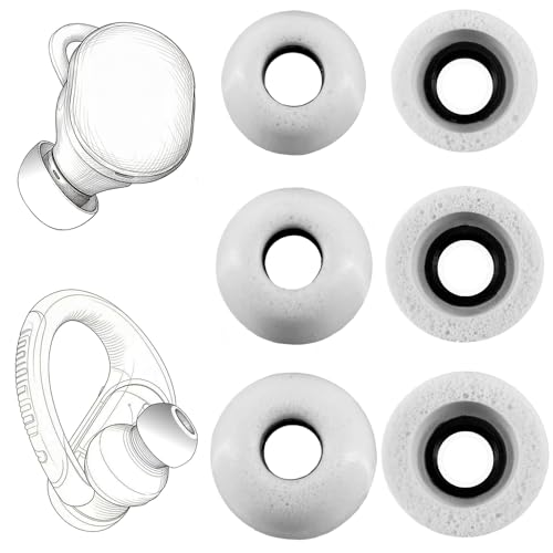 Replacement Memory Foam Eartips for JBL Endurance Earbuds,3 Pairs