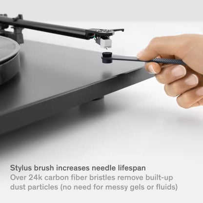 Boundless Audio Vinyl Record Cleaning Kit - 5-in-1 Brushes, Solution & Case | Velvet Record Brush, Carbon Fiber Stylus Cleaner, 2oz Cleaning Solution, Nylon Brush & Metal Storage Case - For Cleaning/Care