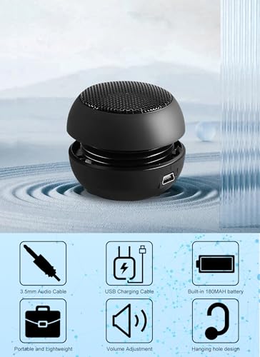 Portable Mini Speaker USB Wired Small Speakers with 3.5mm Aux Input Jack, Travel Speakers for Laptop Computer MP3 Player Speaker for Mobile Phone, MP3, PC | Travel External, For Laptop Computer MP3 Player, For Mobile Phone, PC Compatible