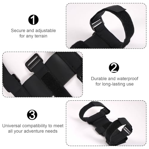 Penitue Universal Portable Speaker Mount, Waterproof Durable PU Bike Bluetooth Speaker Holder Adjustable Strap Holder Accessories for Golf Cart Bicycle Boat Railing (Black)