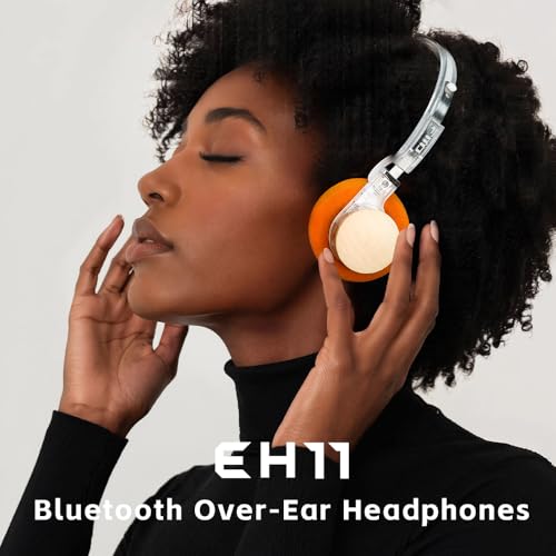 FiiO EH11 Retro On-Ear Bluetooth Headphones, LDAC Hi-Res Wireless, Lightweight 92g, 30H Playtime, Dual Device Connection, App EQ & Gaming Mode, Built-in Mic, Off-White - color: Off-white