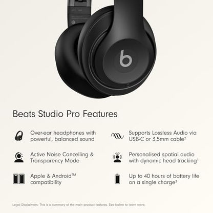 Beats Studio Pro with AppleCare+ for Headphones (2 Years) - Black - color: Black, style: With AppleCare+