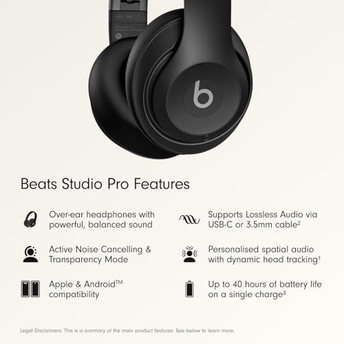 Beats Studio Pro with AppleCare+ for Headphones (2 Years) - Black - color: Black, style: With AppleCare+