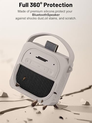 Silicone Protective Case for Bose SoundLink Micro (2nd Gen) Bluetooth Speaker, Full-Body Protective Cover with Precise Cutout, Shockproof Dustproof Protector Sleeve & Scratch-Resistant Sleeve[Grey] - color: Grey