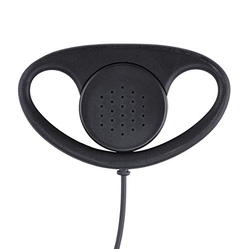 CLS1110 D Shape Earpiece Surveillance Headset with Mic Compatible with Motorola Two Way Radio RMM2050 XU2600 CLS1410 CP200 GP300 PR400 - style: D type
