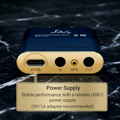 SLASH 5 LDAC Bluetooth to RCA Audio Receiver | Hi-Fi Wireless DAC with aptX Adaptive, HD, AAC, stereo 3.5 Aux & Headphone Amp
